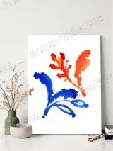 Colorful Abstract Floral Canvas Wall Art for Home Decor