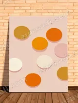 Abstract Geometric Circles Canvas Wall Art for Living Room & Bedroom Decor – view 2