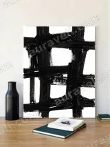 Abstract Black Grid Canvas Wall Art for Living Room Home Decor – вид 4