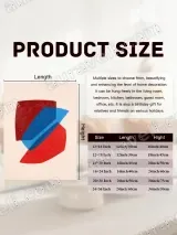 Abstract Geometric Red Blue Canvas Wall Art for Living Room Home Decor – view 7