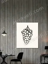 Grapes Ink Drawing Canvas Wall Art for Living Room Home Decor – view 3