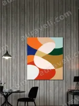 Abstract Geometric Shapes Canvas Wall Art for Living Room Home Decor – view 2