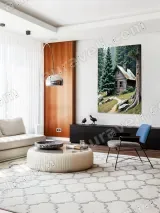 Rustic Forest Cabin Canvas Wall Art for Living Room Bedroom Home Decor – вид 5