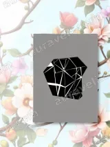 Abstract Geometric Black Crystal Canvas Wall Art for Home Decor – view 2