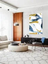 Abstract Brushstroke Canvas Wall Art for Living Room Bedroom Home Decor – view 5