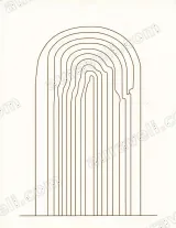 Minimalist Abstract Arch Line Canvas Wall Art for Living framed modern home decor