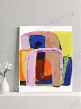 Abstract Colorful Geometric Canvas Wall Art for Living Room Home Decor – view 3