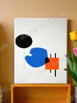 Abstract Geometric Shapes Canvas Wall Art for Living Room Bedroom Home Decor – view 2