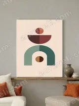 Abstract Geometric Circles & Arches Canvas Wall Art for Home Decor – view 4
