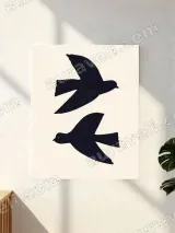 Two Birds Silhouette Minimalist Canvas Wall Art for Home Decor – view 2