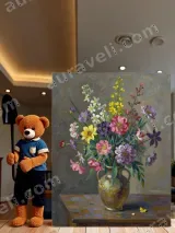Colorful Floral Bouquet Canvas Wall Art for Living Room Home Decor