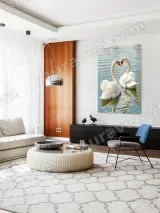 Swan Couple Canvas Wall Art for Living Room Bedroom Home Decor – вид 5