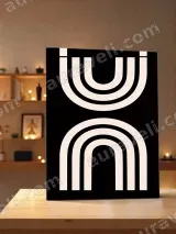Abstract Geometric Arch Canvas Wall Art for Home Decor – view 3