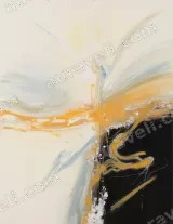 Abstract Yellow Black Canvas Wall Art for Living Room and framed modern home decor