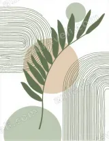 Minimalist Abstract Botanical Canvas Wall Art for Living Room framed modern home decor