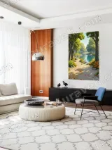 Tranquil River Forest Path Canvas Wall Art for Living Room Home Decor – вид 5