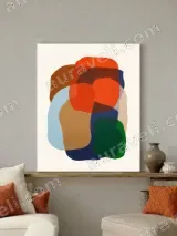 Abstract Color Block Canvas Wall Art for Living Room Bedroom Home Decor – view 2