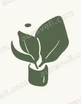 Minimalist Potted Plant Canvas Wall Art for Living Room framed modern home decor