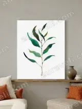 Eucalyptus Leaves Botanical Canvas Wall Art for Living Room Home Decor – view 3
