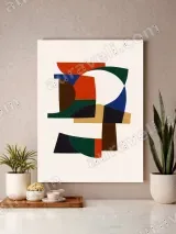 Abstract Geometric Canvas Wall Art for Living Room Home Decor – view 3