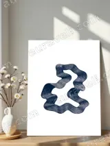 Abstract Wavy Curve Canvas Print for Living Room Home Decor – view 4