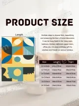 Abstract Geometric Shapes Canvas Wall Art for Living Room Home Decor – вид 7