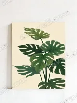 Tropical Monstera Leaf Canvas Wall Art for Living Room Bedroom Home Decor