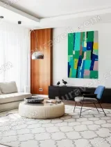 Abstract Color Block Canvas Wall Art for Living Room Bedroom Home Decor – view 5