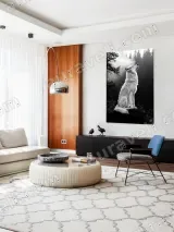 White Wolf Black & White Forest Canvas Wall Art for Home Decor – вид 5