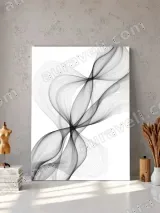 Modern Abstract Line Flow Canvas Wall Art for Living & Bedroom Home Decor