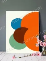 Abstract Geometric Circles Canvas Wall Art for Living Room Home Decor – view 3