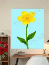 Yellow Flower Canvas Wall Art for Living Room Bedroom Home Decor
