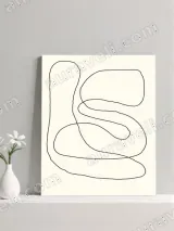 Abstract One Line Canvas Wall Art for Living Room Bedroom Home Decor – вид 3