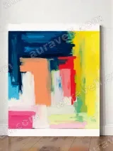 Abstract Color Block Canvas Wall Art for Living Room Bedroom Home Decor – view 2
