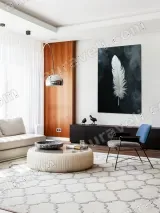 Ethereal White Feather Canvas Wall Art for Living Room Decor – вид 5