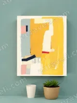 Abstract Color Block Canvas Wall Art for Living Room Home Decor