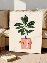 Modern Botanical Houseplant Canvas Wall Art for Living Room Decor – вид 5