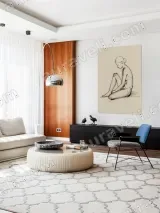 Seated Woman Sketch Canvas Wall Art for Living Room & Bedroom Decor – вид 5