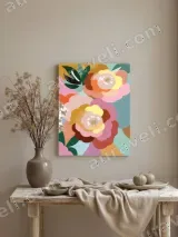Bold Colorful Floral Canvas Wall Art for Living Room Bedroom Home Decor – view 3
