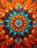 Boho Mandala Floral Canvas Wall Art for Living Room Bedroom Home Decor wall art print