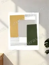 Abstract Geometric Blocks Canvas Wall Art for Home Decor – вид 2
