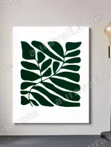 Minimalist Botanical Leaf Canvas Wall Art for Living Room Decor – view 2