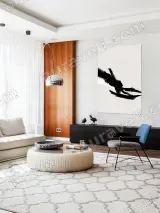 Abstract Black Brushstroke Canvas Wall Art for Living Room Home Decor – view 5
