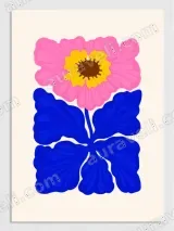 Bold Floral Canvas Wall Art for Living Room Home Decor – view 3
