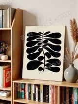Abstract Botanical Leaf Canvas Wall Art for Living Room Home Decor – view 3