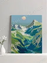 Scenic Mountain Landscape Canvas Wall Art for Living Room Home Decor – вид 2
