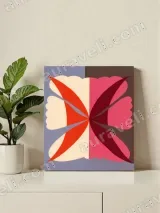 Abstract Geometric Floral Canvas Wall Art for Living Room Home Decor – view 2
