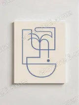 Minimalist Abstract Palm Geometric Line Wall Art for Living Room Home Decor – view 2