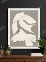 Minimalist White Doves Wall Art for Living Room Bedroom Home Decor – вид 3