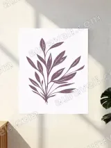 Purple Botanical Leaf Canvas Wall Art for Living Room Home Decor – view 2